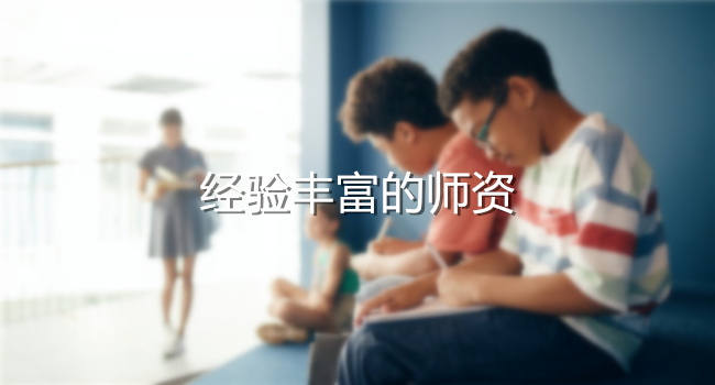 经验丰富的师资
